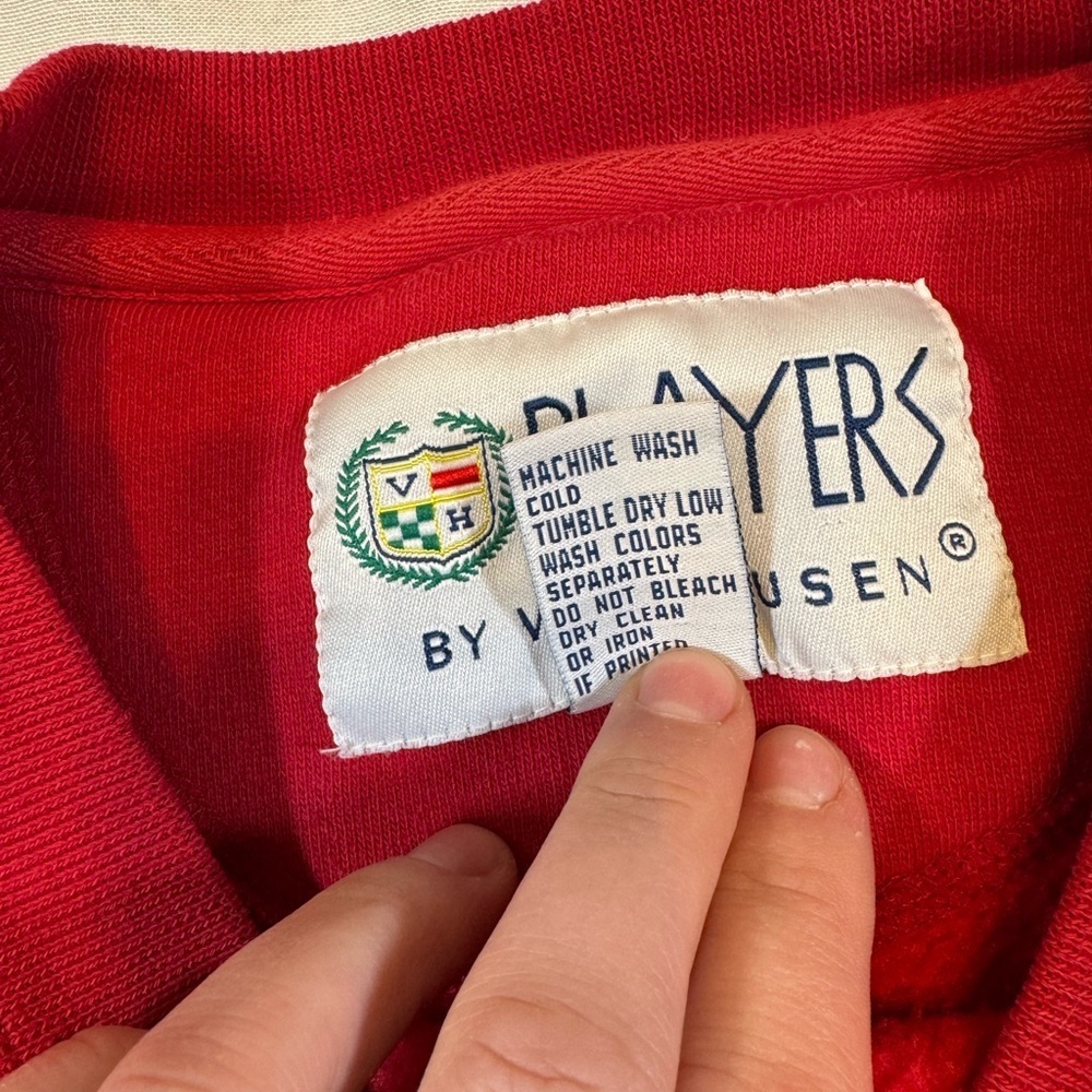 Vintage World Soccer Red Men's Crewneck Sweatshirt - Picture 4 of 8